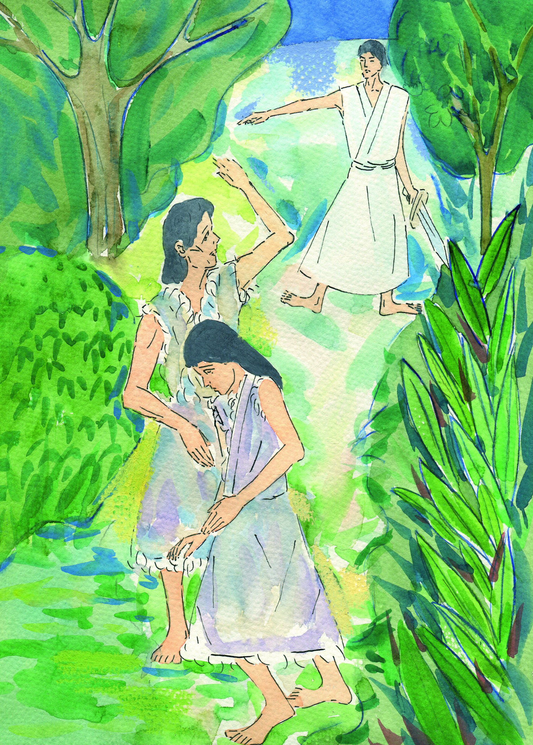 ２. 伊甸园中的亚当与夏娃: